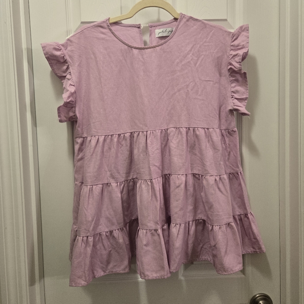 Petal & Pup Pink Peasant Top
